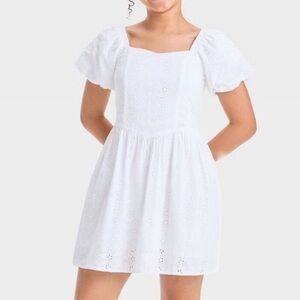 Art Class White Eyelet Kids Dress